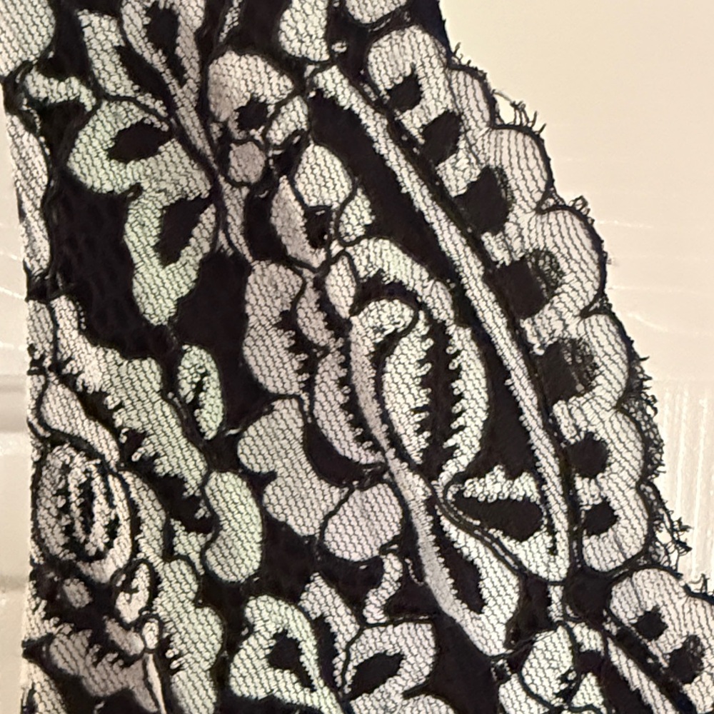 NSR Medium Elegant Black and White Lace Dress - Picture 5 of 6